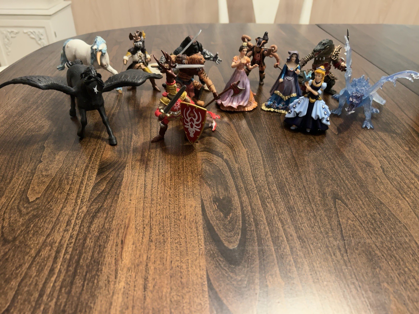 Schleich and Papo knights horses and dragons lot 12 pieces