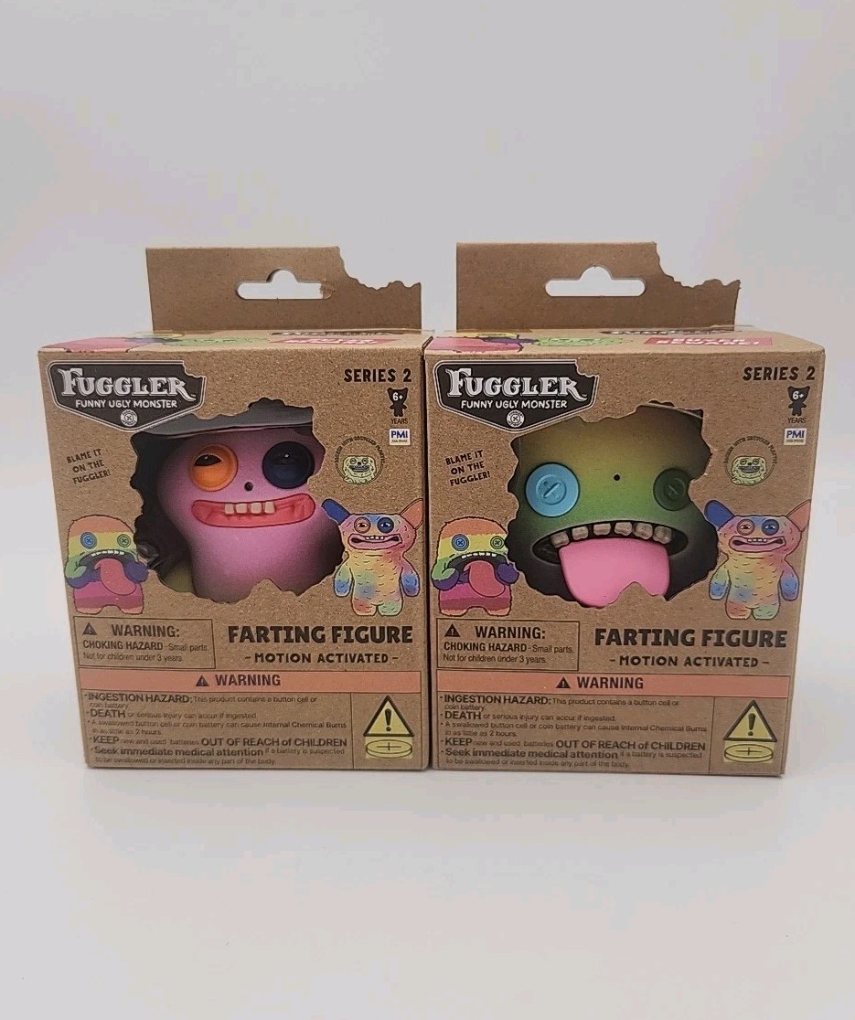 2025 FUGGLER Series 2 FARTING MONSTER 3.5&Prime; Funny Ugly Monster Motion Activated