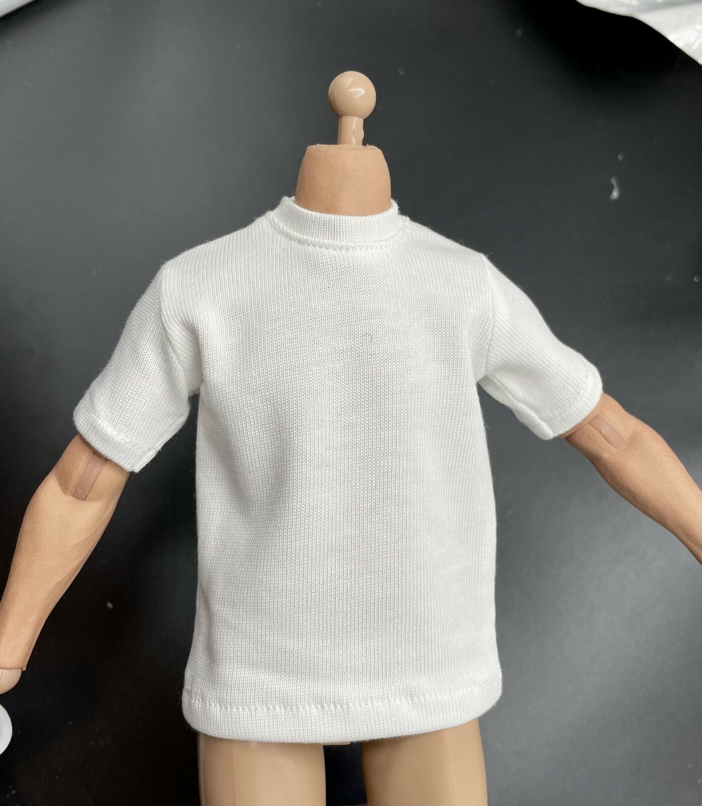 1/6 Scale Tee White Short Sleeves T-Shirt For 12&Prime; Male Action Figure Doll Toys
