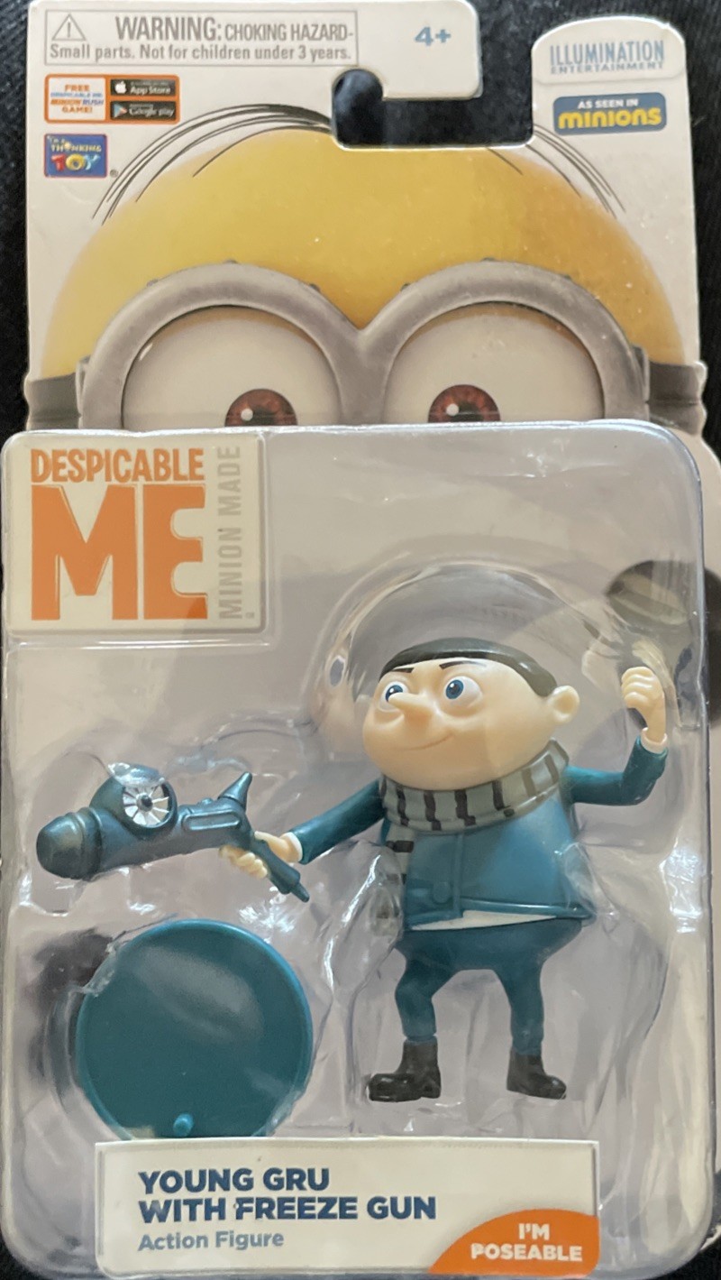 DESPICABLE ME~MINION MADE~YOUNG GRU WITH FREEZE GUN ACTION FIGURE