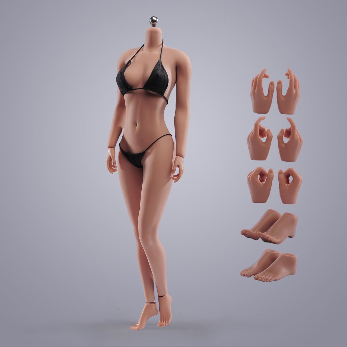 1/6 Female Flexible Body Suntan Large Bust Breast For 12 »Action Figure
