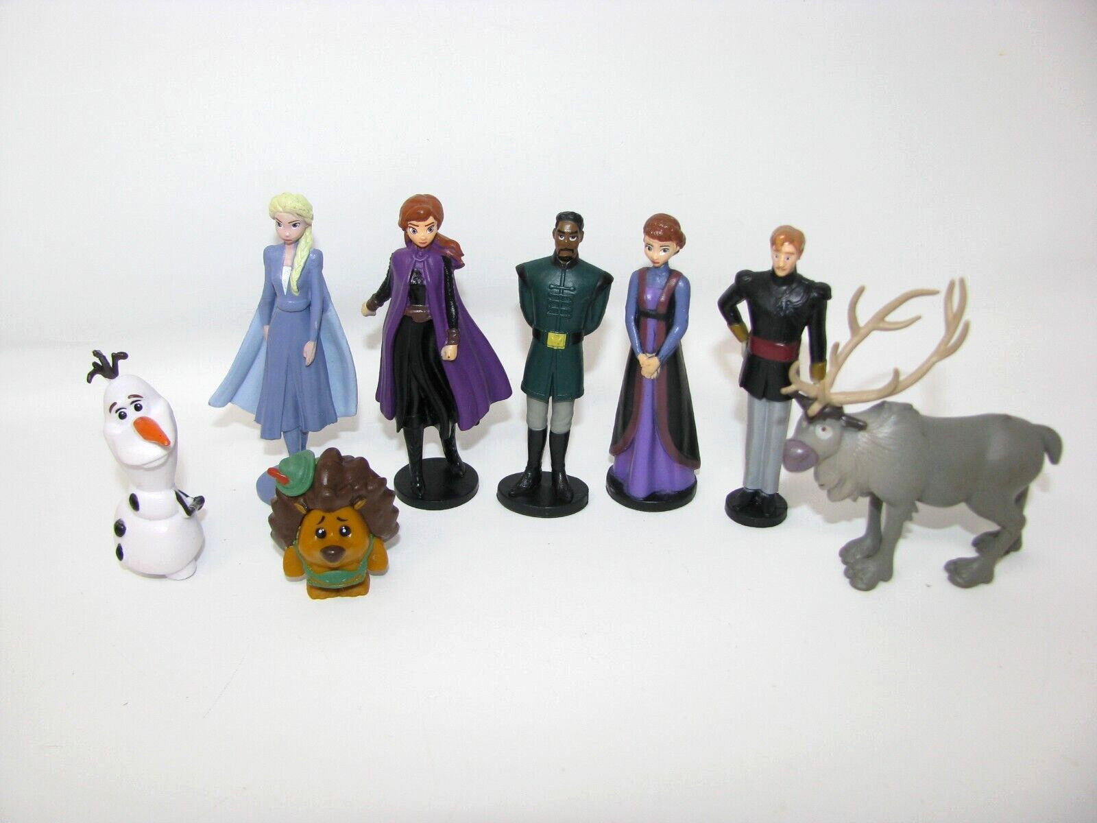 8 Disney Frozen Cake Toppers PVC Mini Figures Princess Lot Anna Elsa Sven Olaf