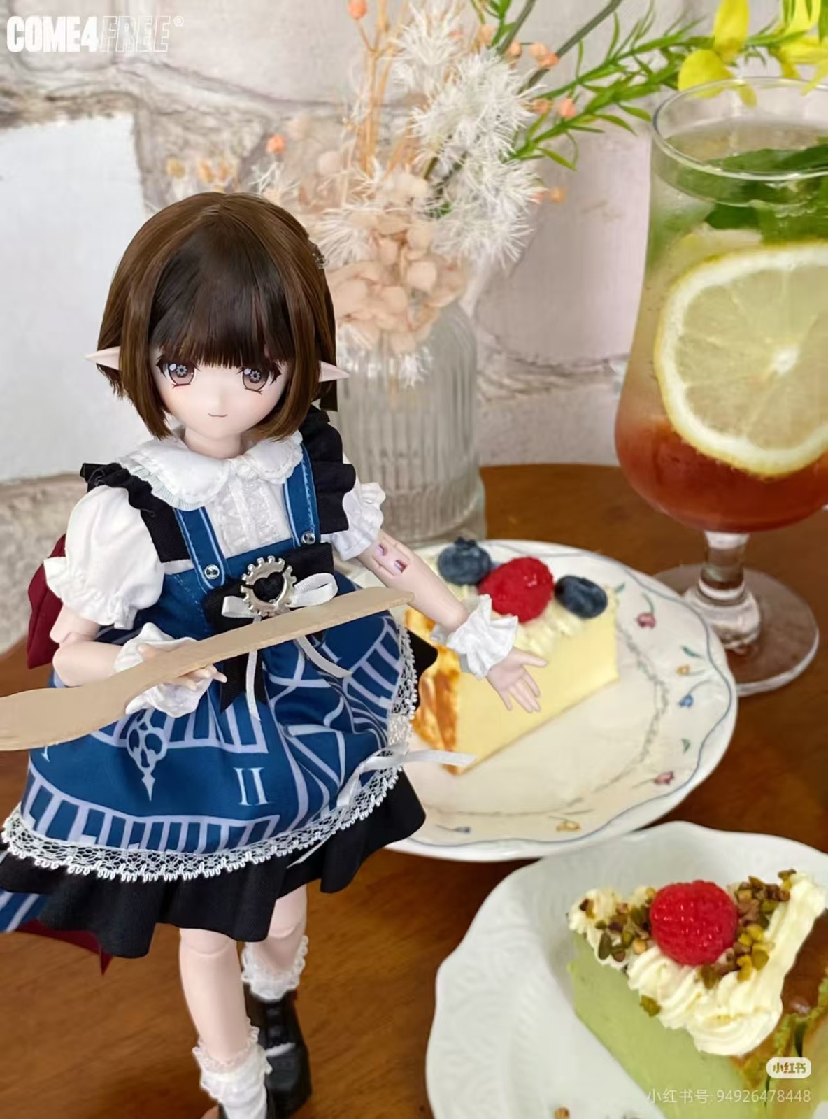 Come4Free Minty Feather Fog Poem 22cm/8.6In Bjd Dressable Action Figure Gift