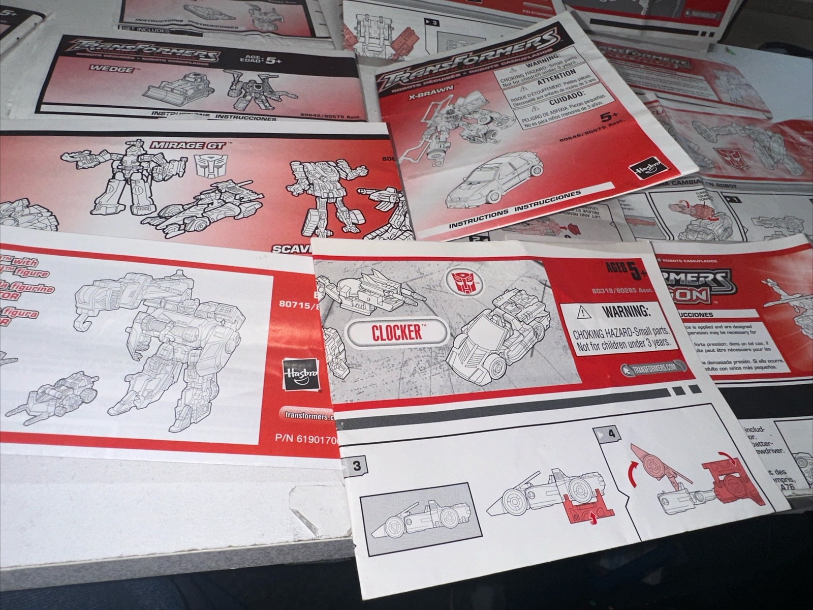 Transformers Autobots Instruction Only Lot Of 15 Lot #1