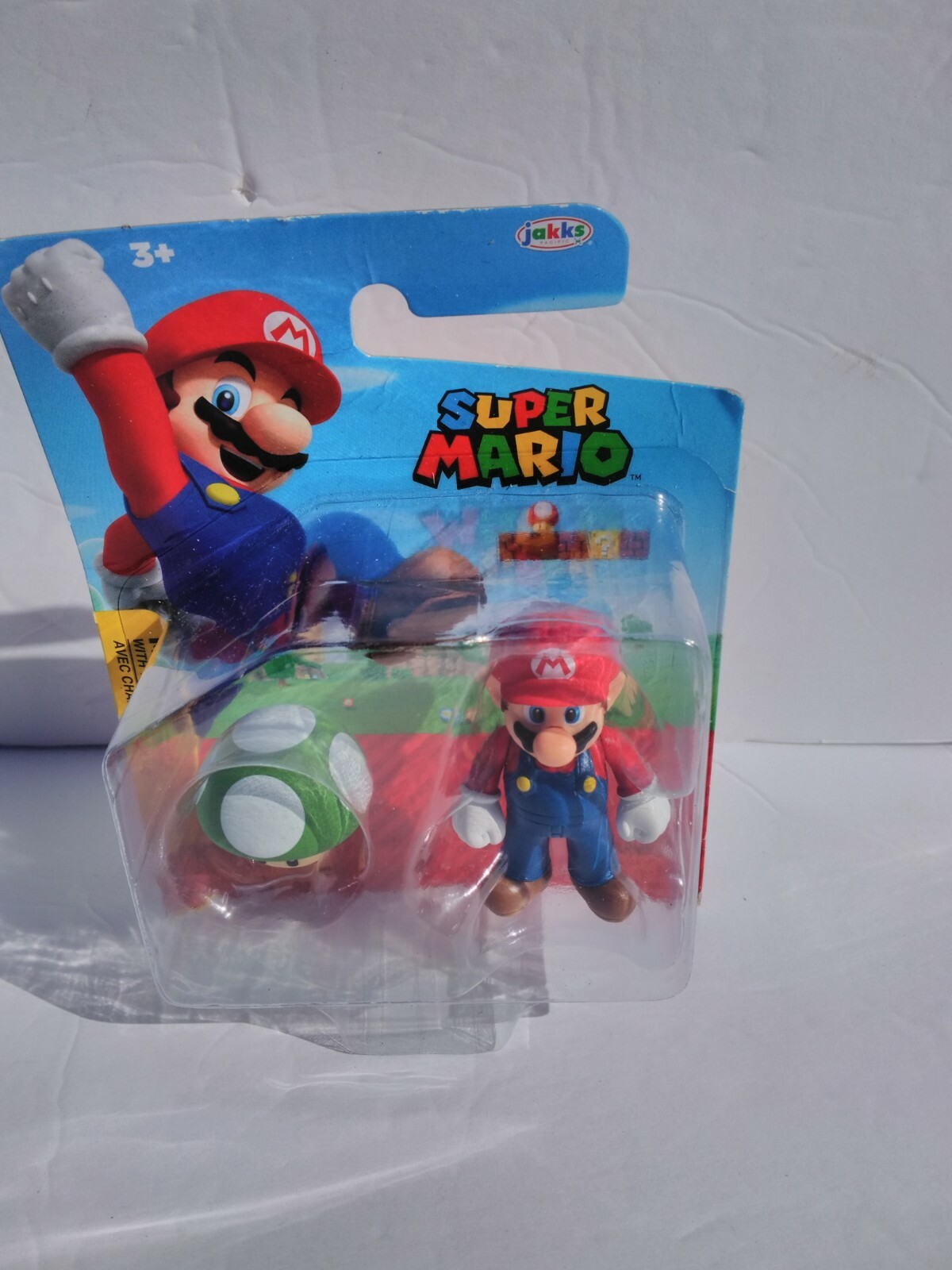 Super Mario with 1-up Mushroom Jakks Pacific Nintendo Action Figure New