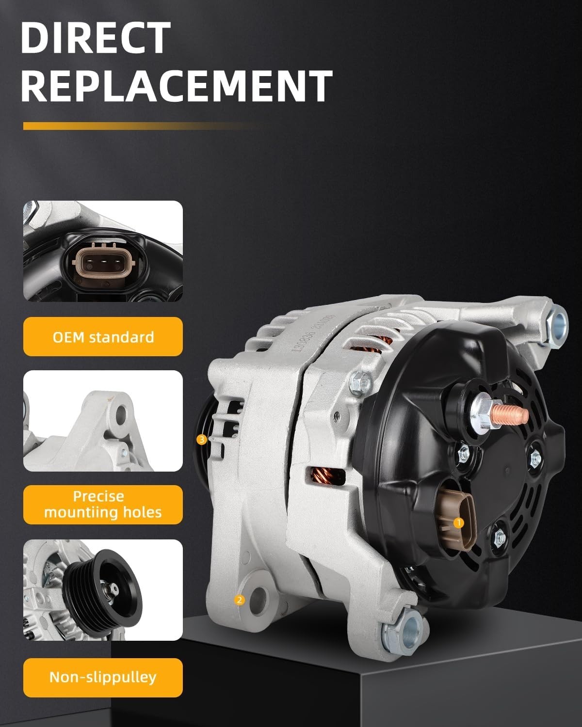 High-Performance Alternator 11953 for Hyundai & Kia=`-~