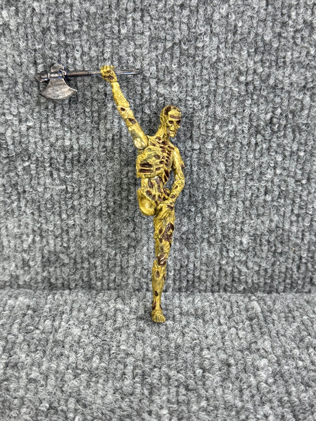 Skeleton Warrior Action Figure Undead Zombie Figurine with Battle Axe Toy