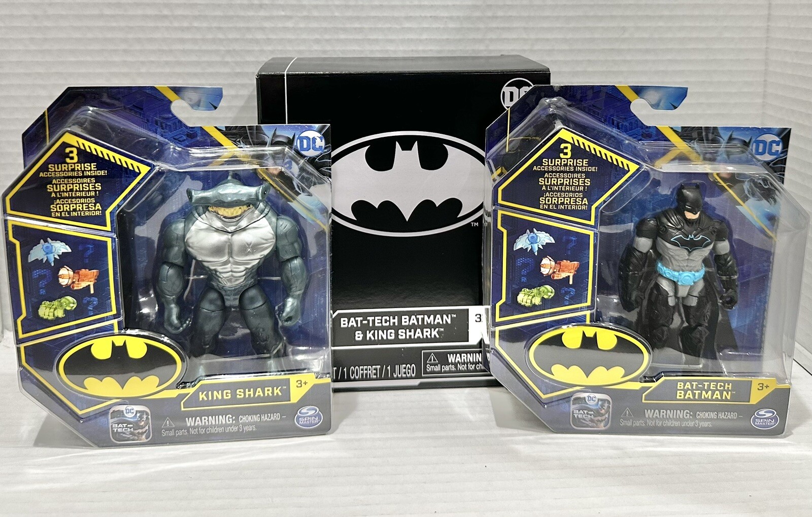 Spin Master DC Bat-Tech Batman & King Shark Action Figure 2-Pack Set Toys Kids
