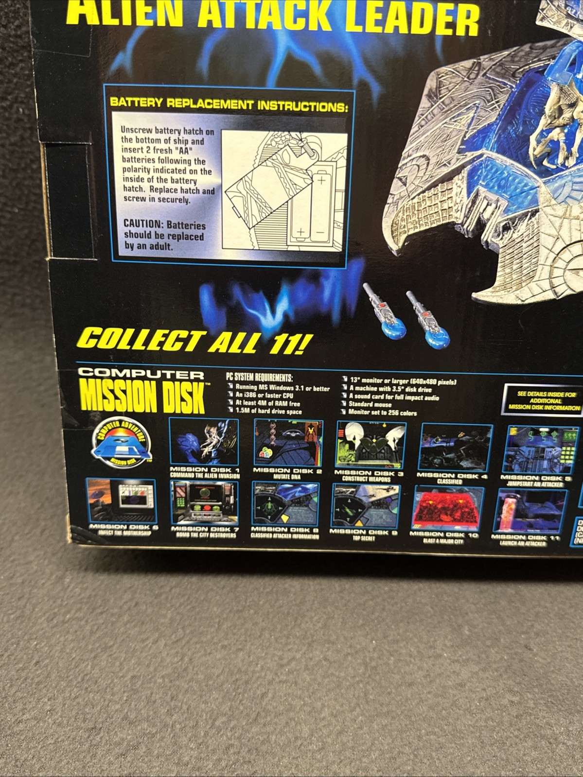 Alien Attack Leader Independence Day ID4 Space Ship Trendmasters 1996 NEW in BOX