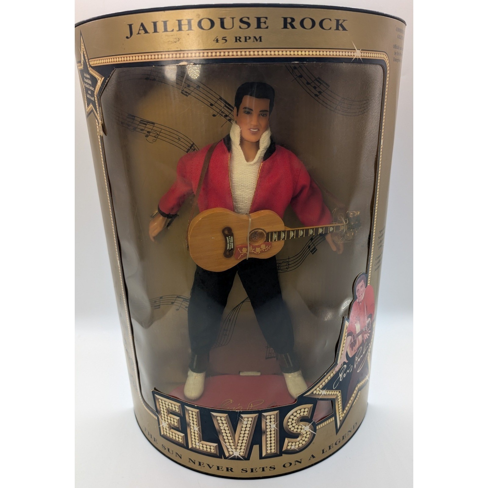 1993 Hasbro Elvis Presley Jailhouse Rock 45 RPM 12&Prime; Commemorative Collector Doll