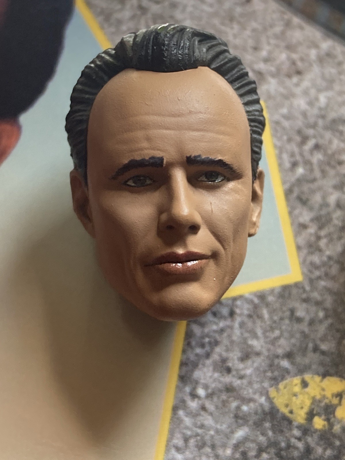 McFarlane Fallout COOPER HOWARD HEAD SCULPT w/Faceplate 7&Prime; Scale Red Platinum!!