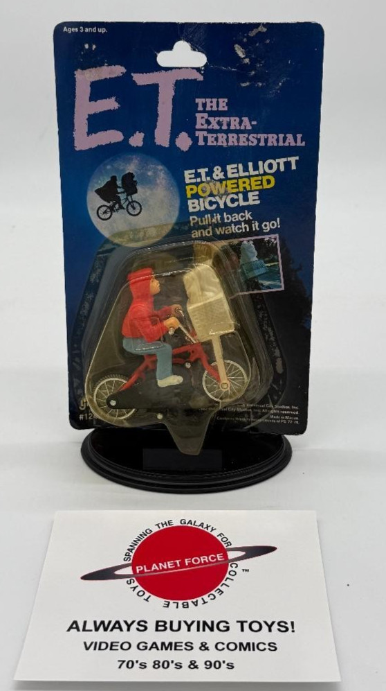 1982 E.T. & Elliot Powered Bicycle MOC Vintage ET LJN Figure NEW