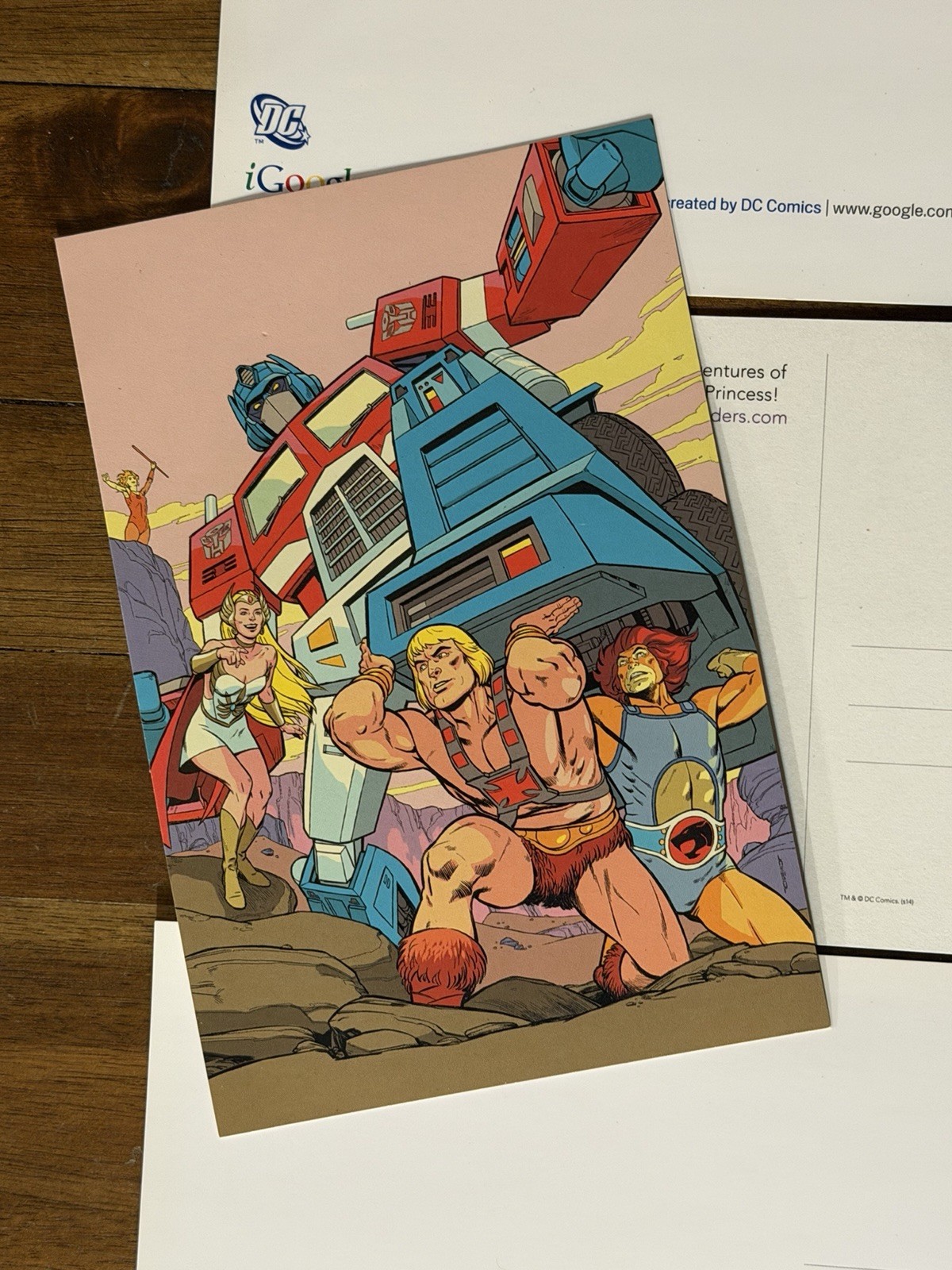 He-man, She-ra, Optimus Prime, Lion-o & Cheetara Card From SDCC Cereal:Geek