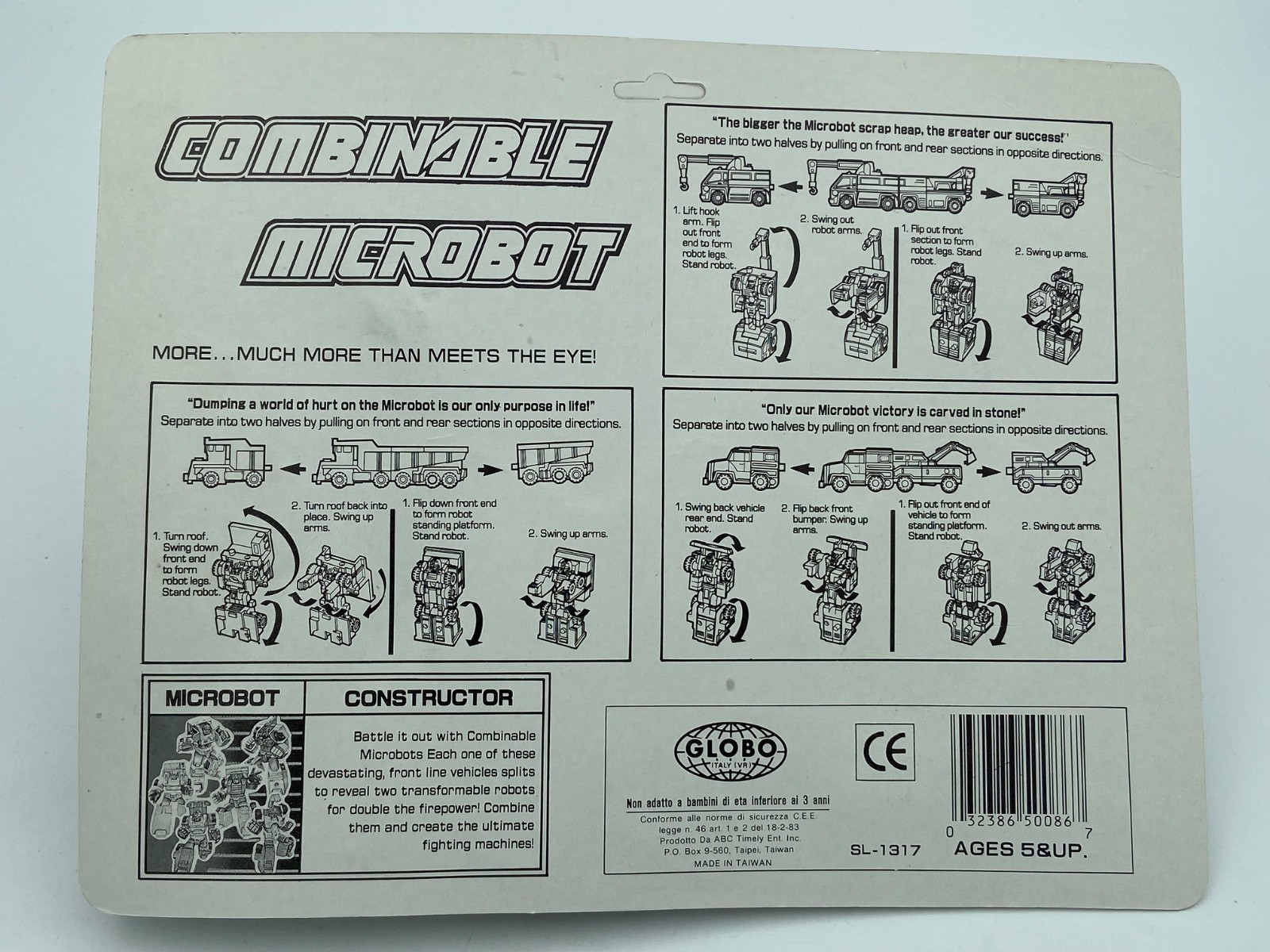 Transformers G1 Metro Squad micromasters Globo Italy KO Bootleg