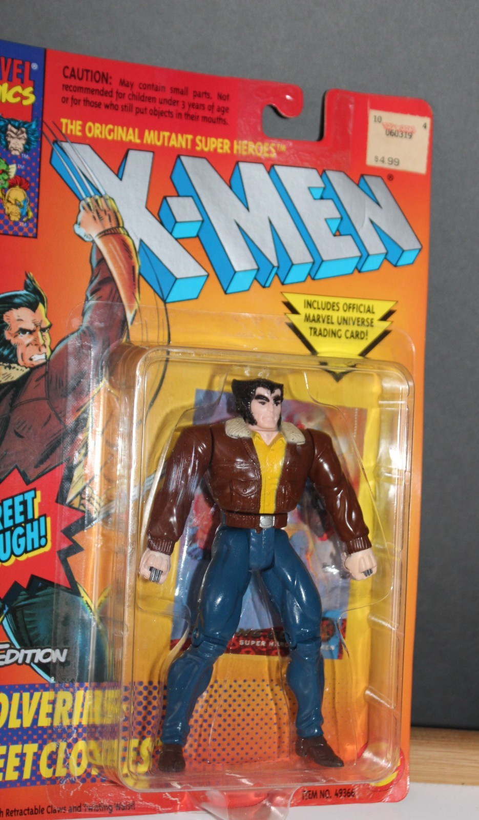 Marvel Wolverine 7th Edition Street Clothes W/ Trading Card Toy Biz 1994 Sealed