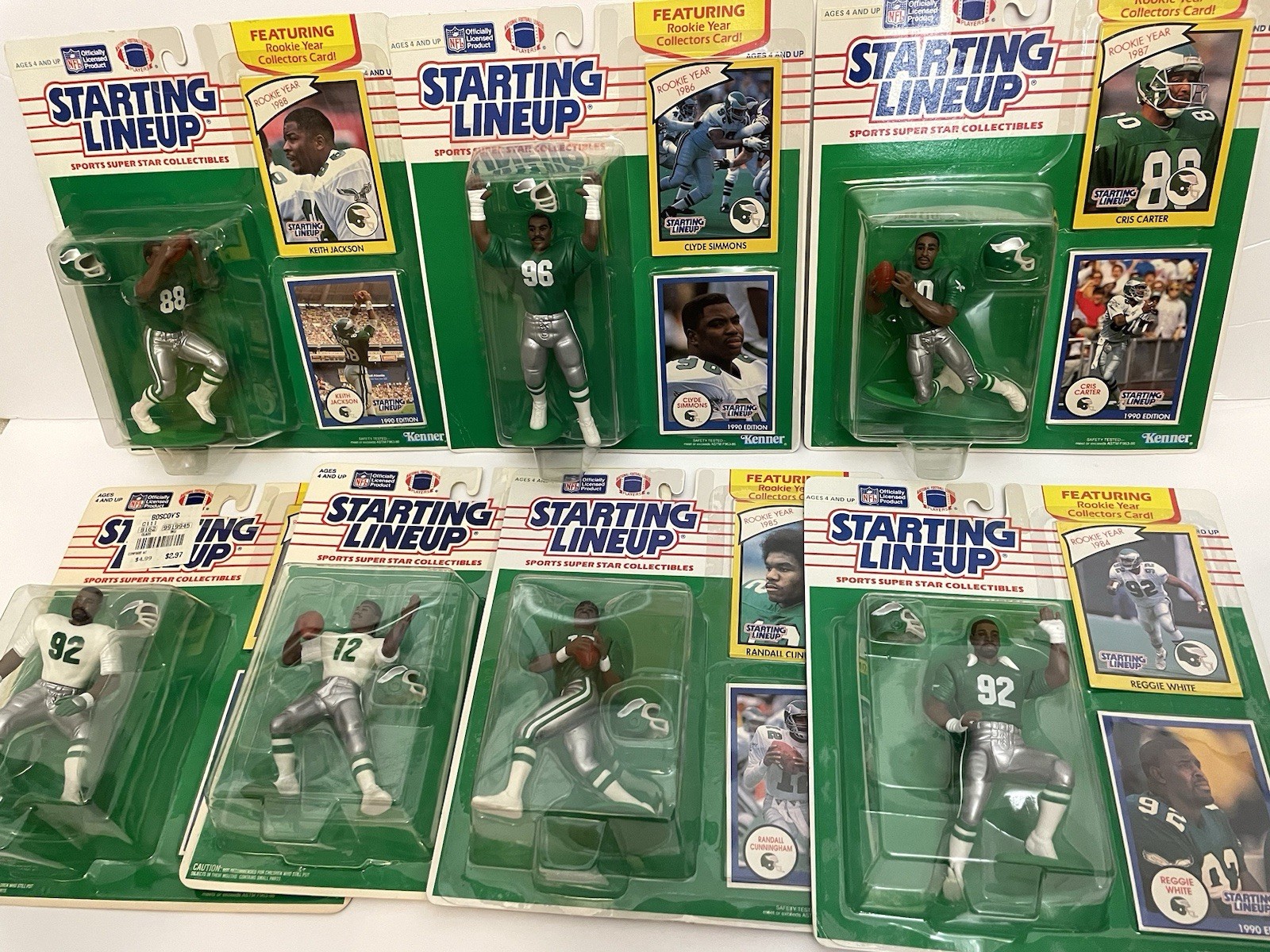 1990 Philadelphia Eagles Team Set Starting Lineup LOT Reggie White Cris Carter +