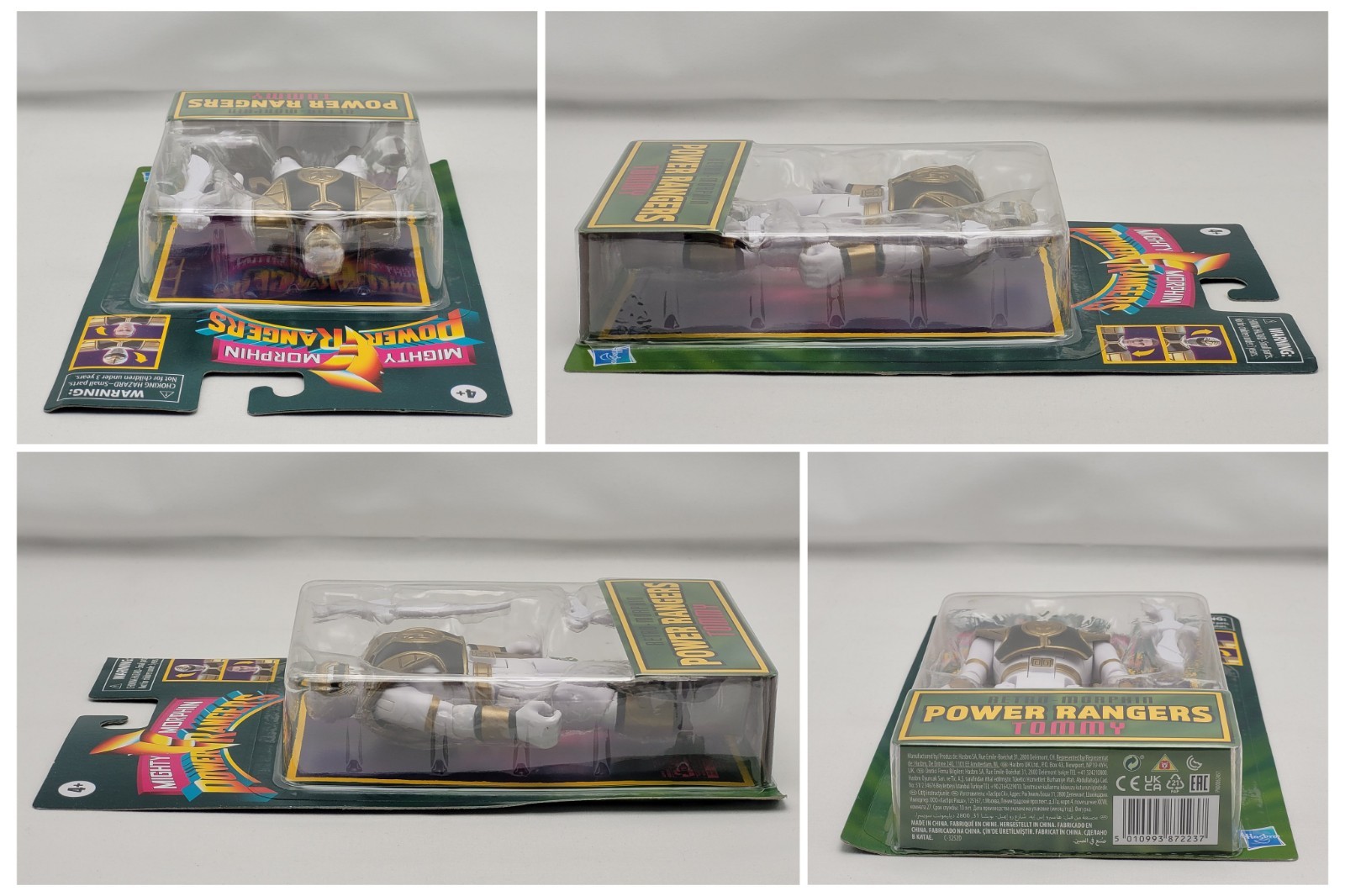 Hasbro Retro Morphin Power Rangers Tommy White Green Ranger Complete Set Ninjor