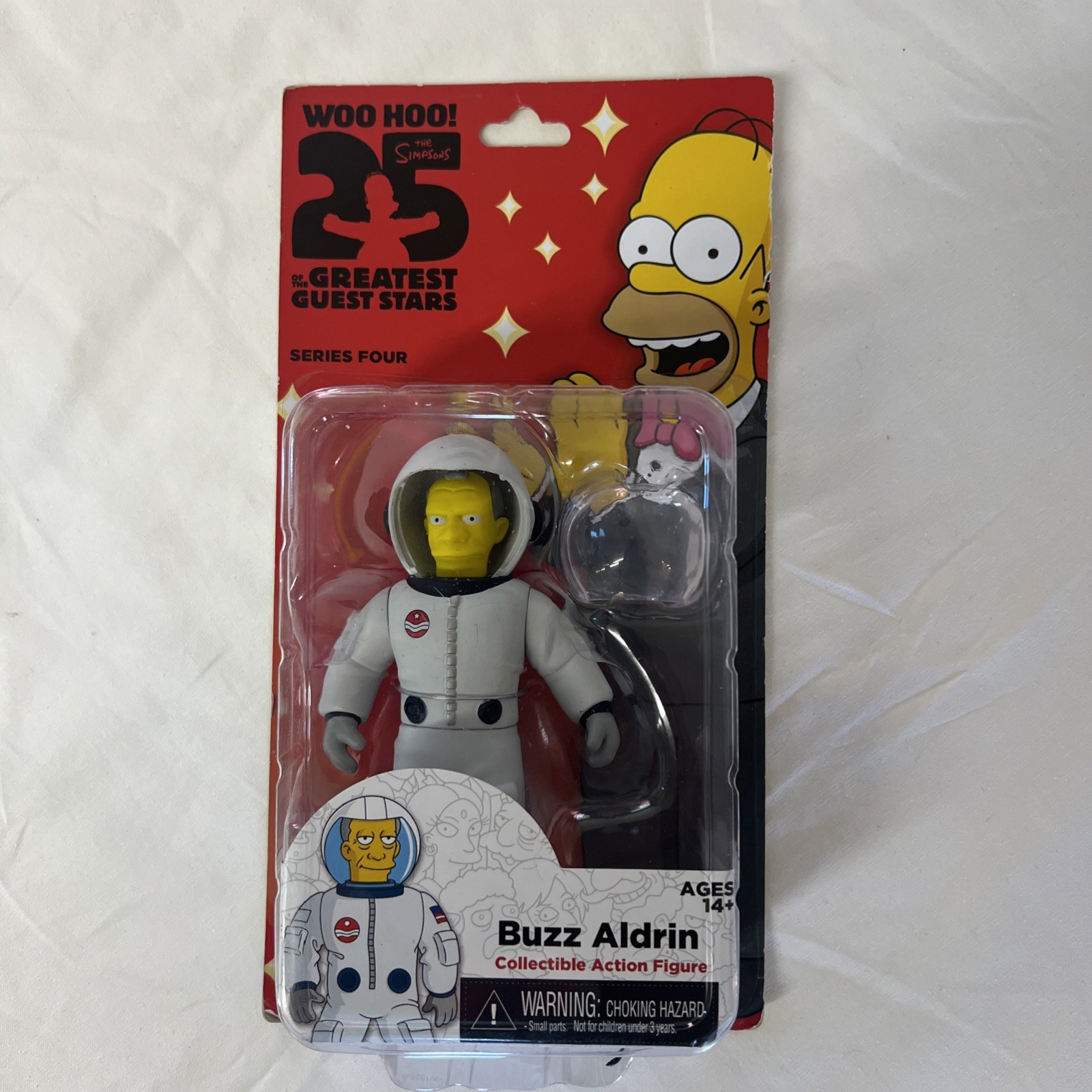 The Simpsons Buzz Aldrin NASA Astronaut figure 25 years NEW 5 inches tall NECA