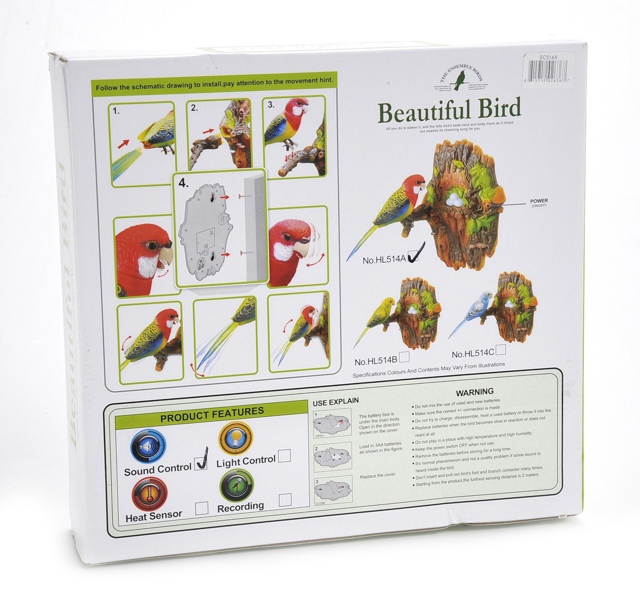 Realistic Chirping & Dancing Parrot Bird Gift Set