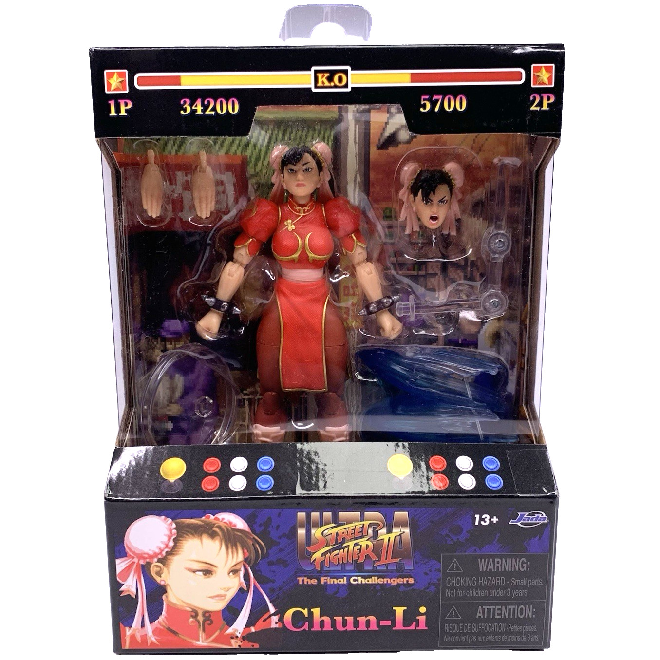 Jada Toys Street Fighter Chun Li Player 2 6&Prime; Figure Target Exclusive Red Costume