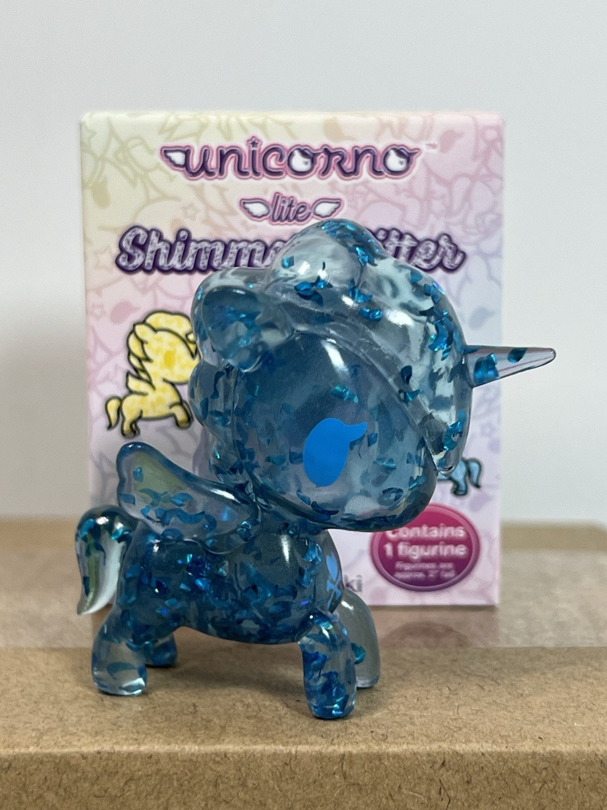 Tokidoki Unicorno Lite Shimmer Glitter Moon Blue 2&Prime; Vinyl Figure New w/ Box