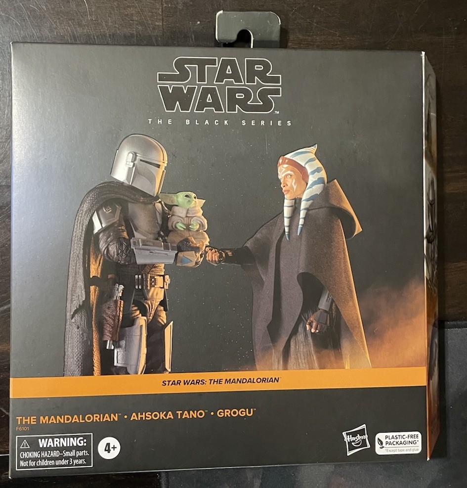 Star Wars Black Series 6&Prime; The Mandalorian + Ahsoka Tano + Grogu 3 Pack Sealed