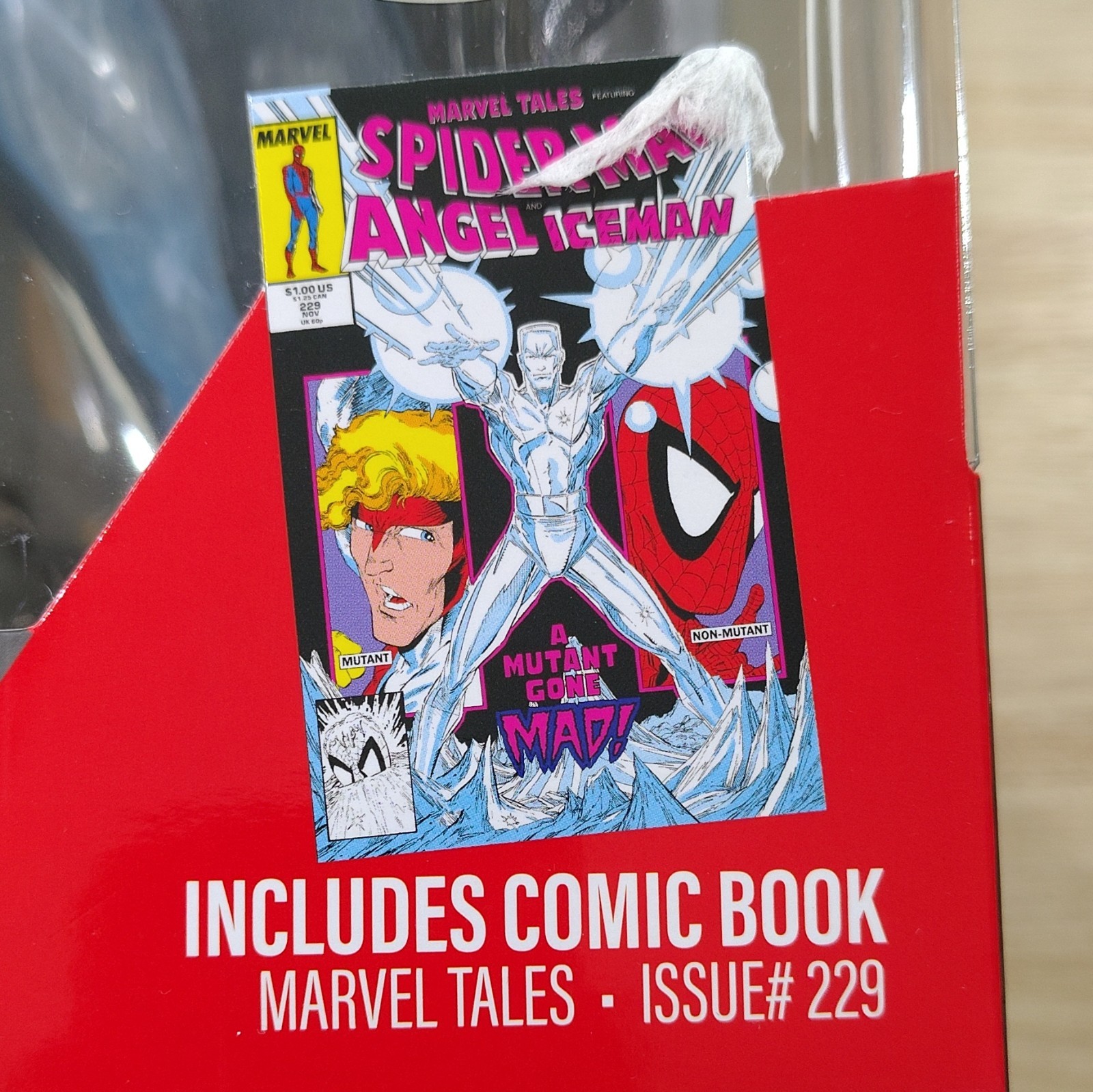 McFarlane Toys Marvel Iceman Blue Action Figure w/ Comic Book, Age 14+