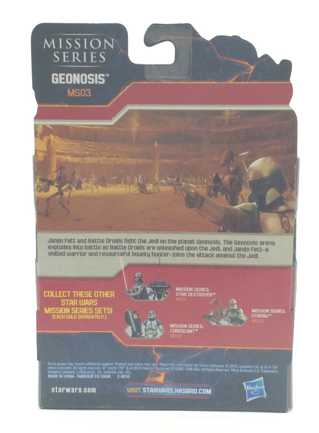 Hasbro Star Wars Mission Series MS03 BATTLE DROID & JANGO FETT Action Figure