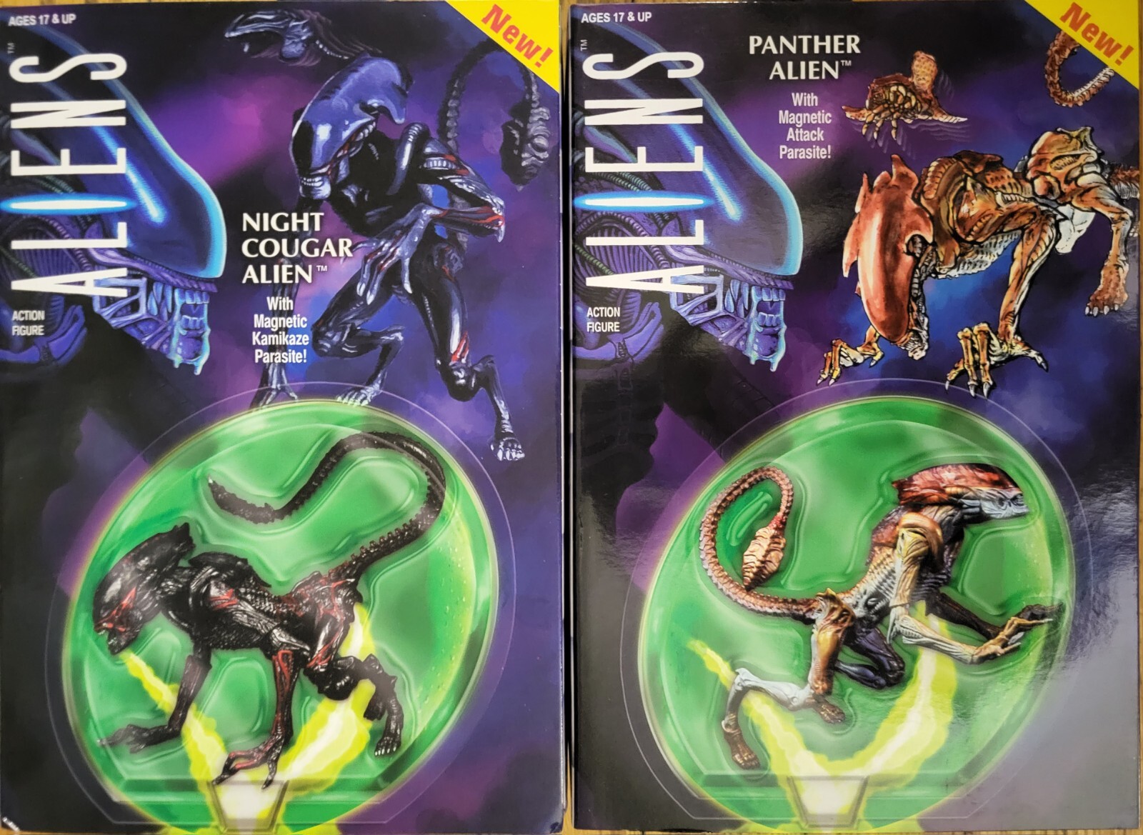NEW! Neca Aliens: NIGHT COUGAR ALIEN & PANTHER ALIEN With Parasites