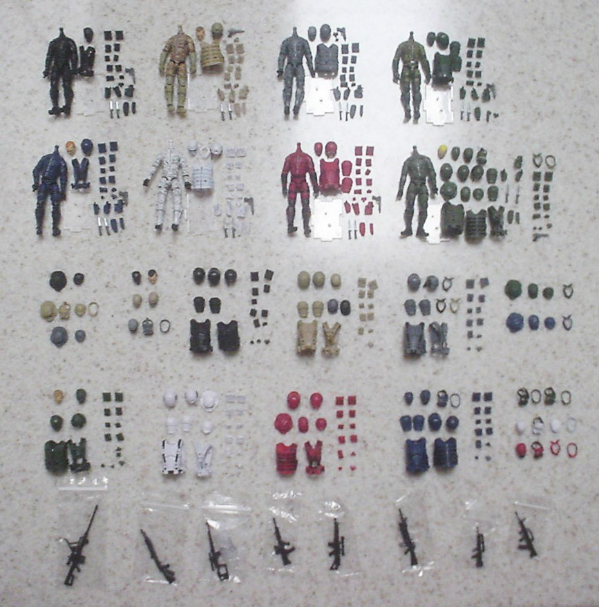 MARAUDER TASK FORCE FULL SET G.I. Joe Cobra 4&Prime; army troop builder accessories
