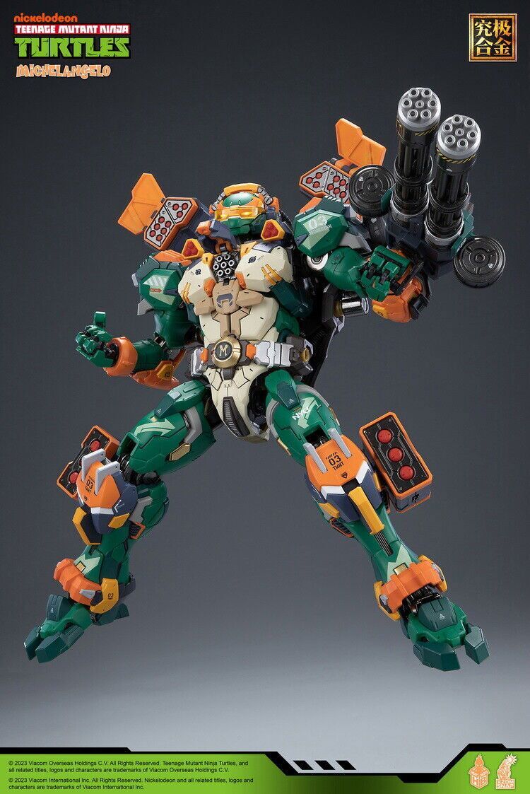 New In Stock HeatBoys HB0014 Robot Mecha Michelangelo Metal Build Action Figure