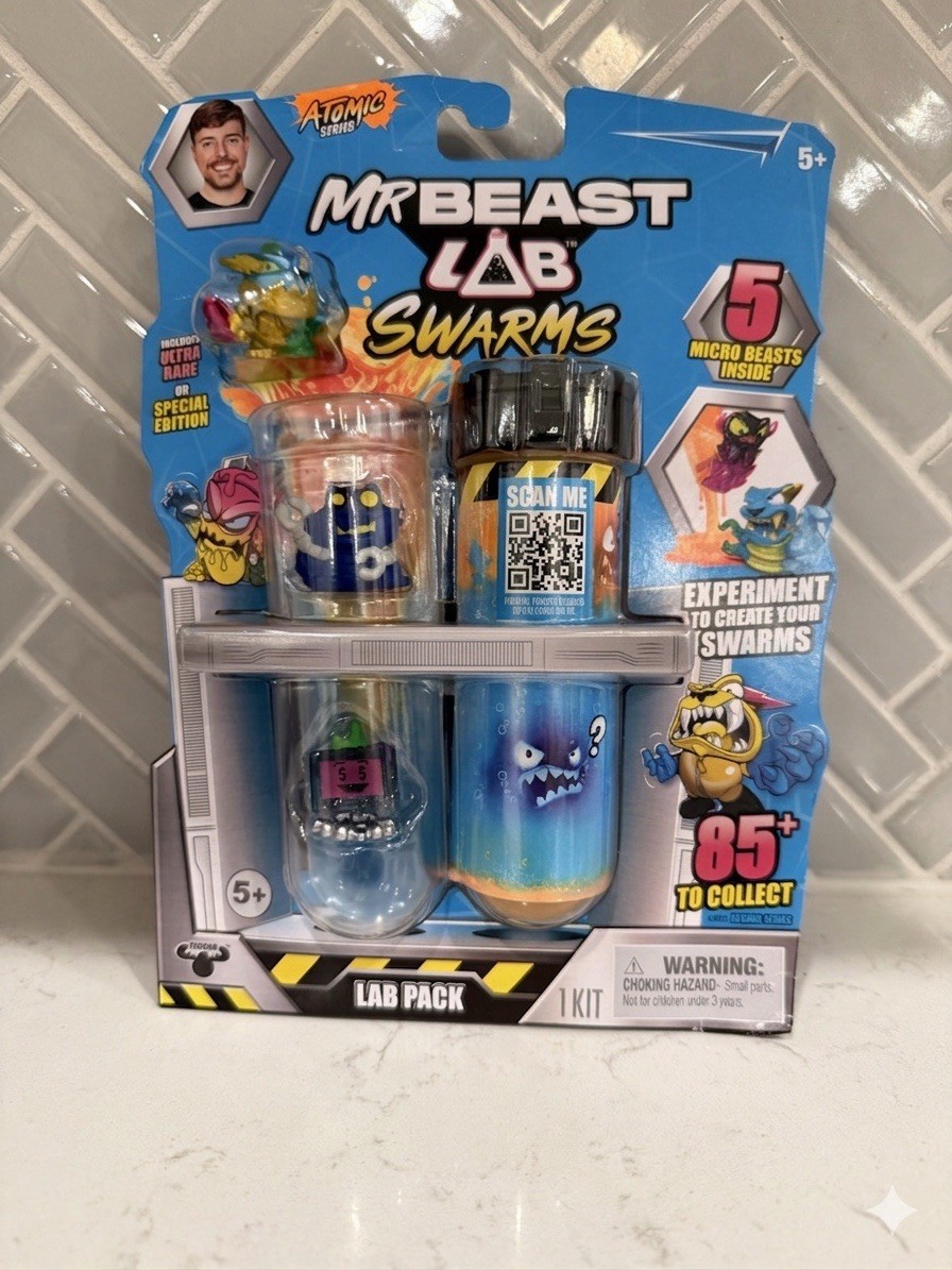 Mr Beast Lab Swarms Lab Pack Atomic Series, 5 Micro Beasts
