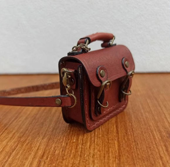 1/6 Cowhide Mini Backpack Shoulder Bag/handbag Model For BJD Blythe Doll