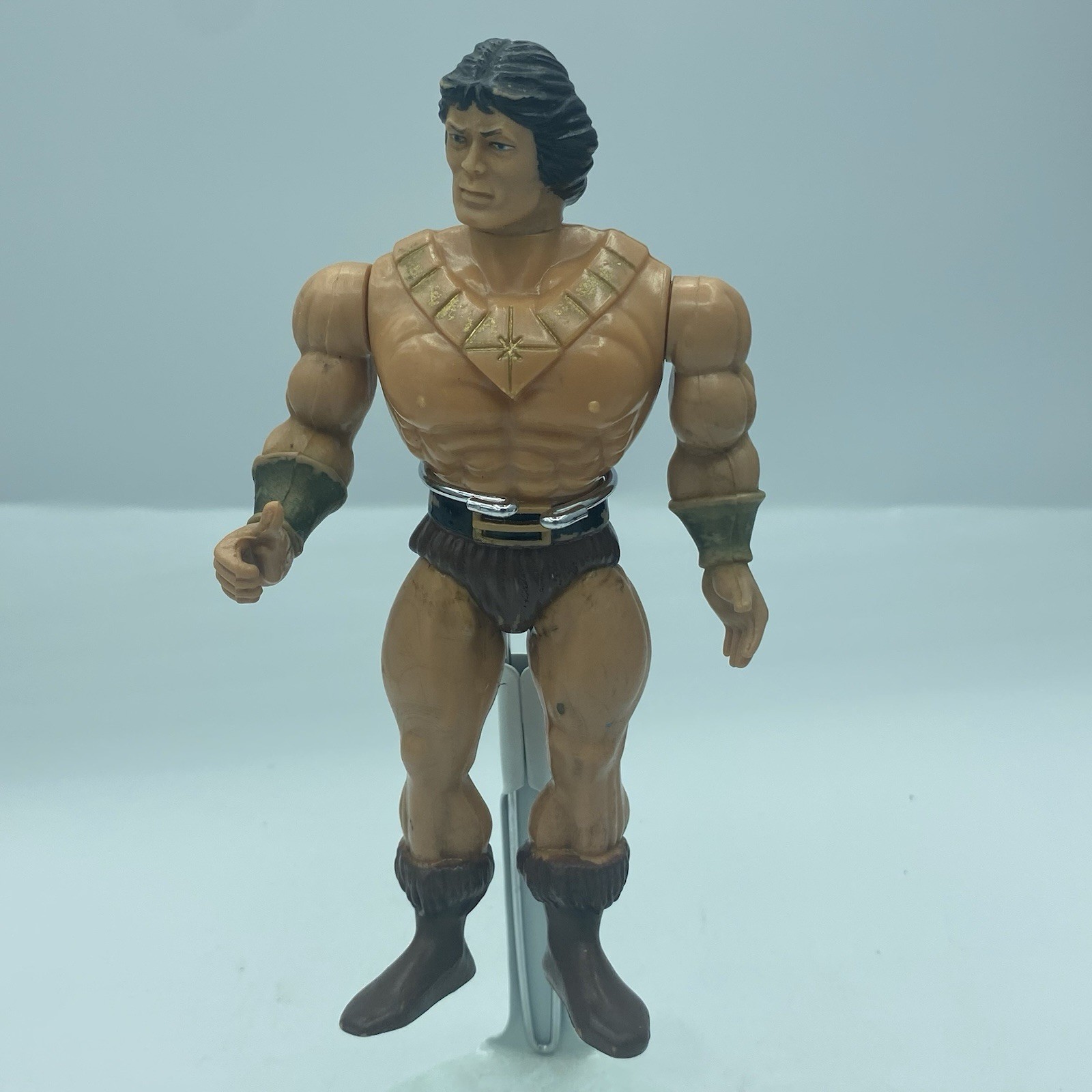 Vintage 1983 John Blackstar KO Action Figure Galoob MOTU Style 5.5in