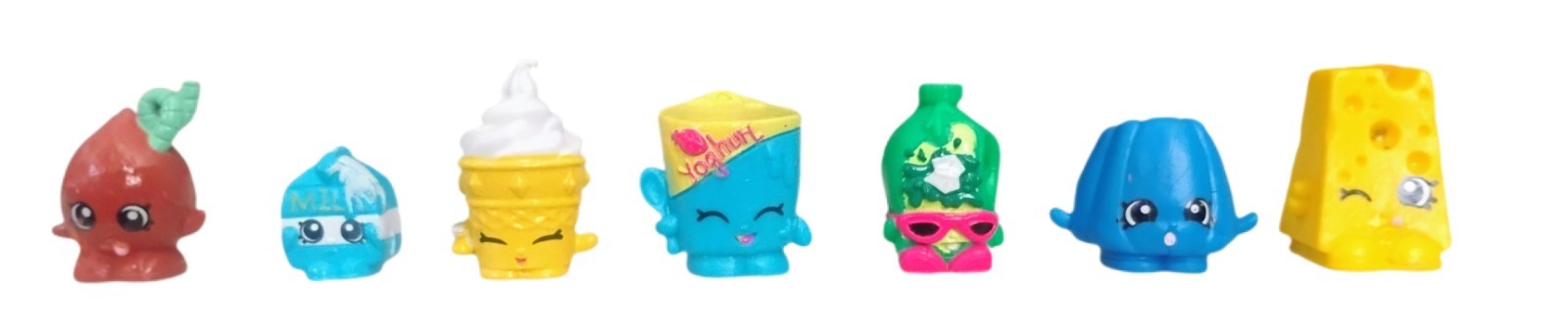 Shopkins Season 2 Lot of 7 Food Grocery Figures Cake Juice Teapot Moose