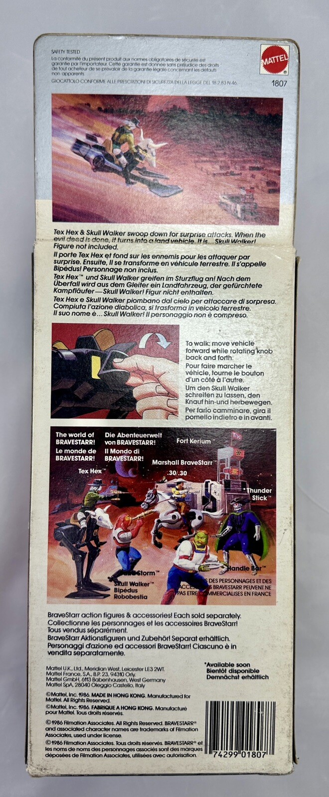 SKULL WALKER SKULLWALKER BRAVESTARR ROBOBESTIA 1986 MATTEL MISB EURO BOX
