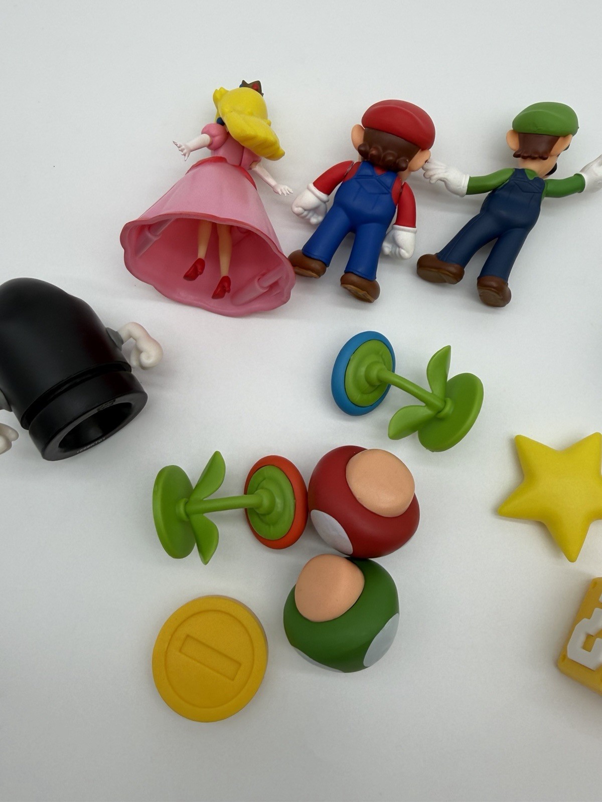 Lot of Nintendo Mario Figures: Mario, Luigi, Princess Peach, Petey Piranha, Etc.