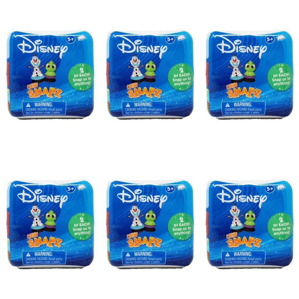 Disney Pixar Chibi Snapz 2-Pack : Lot of 6 NEW Sealed Blind Cube Capsules