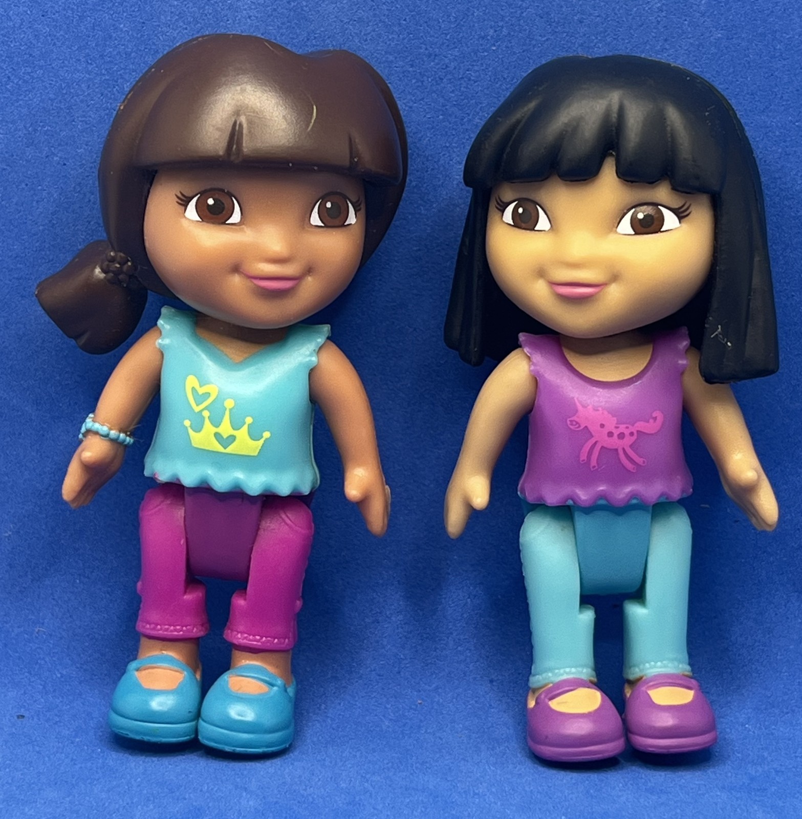 2 Dora The Explorer Playtime Together Figures 2012 Mattel Viacom FREE SHIPPING