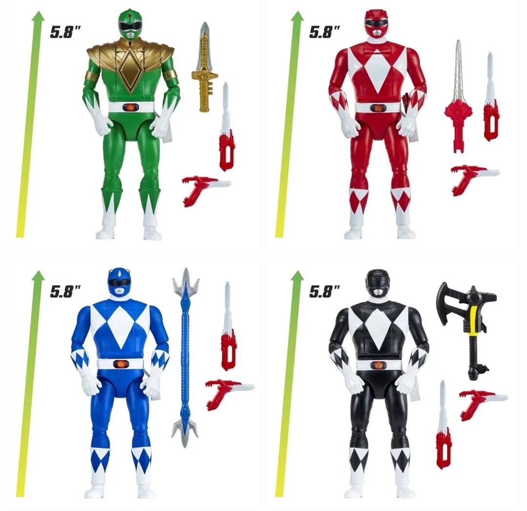 Power Rangers Re-Ignition Auto Mighty Morphin Head-Flippin&rsquo; Lot Set Playmates