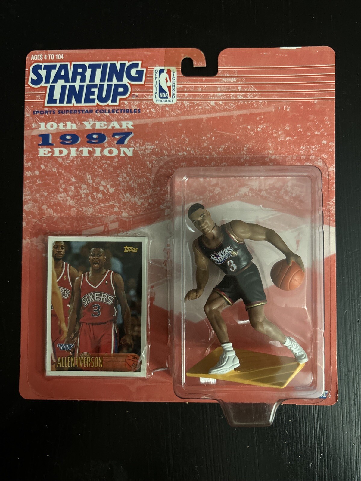 Allen Iverson 2nd Year Philadelphia 76ers 1997 Starting Lineup NIP!