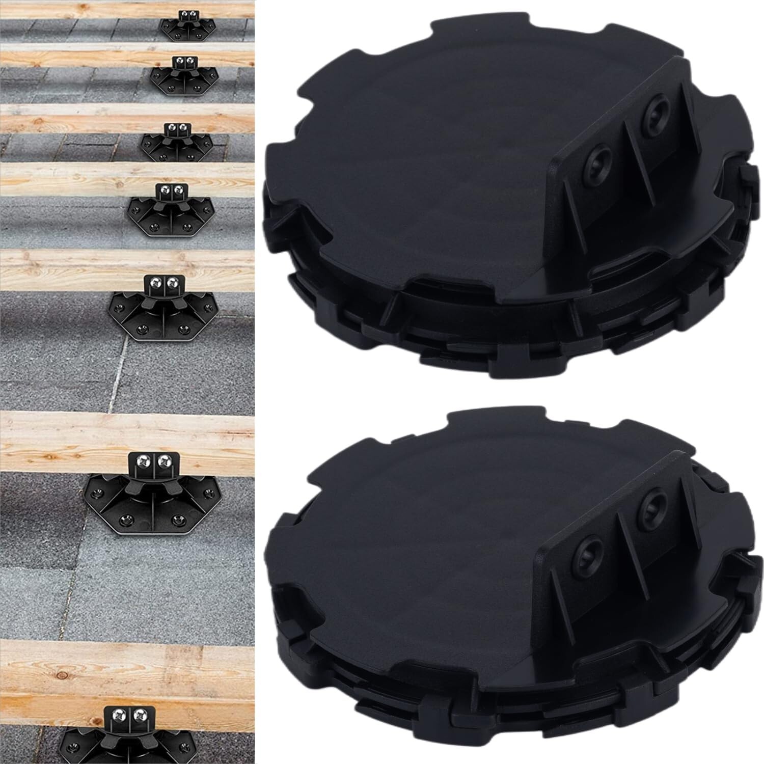 28Pack Adjustable Deck Support Pedestals – Height 0.6-0.8&Prime; for Floating Deck,…