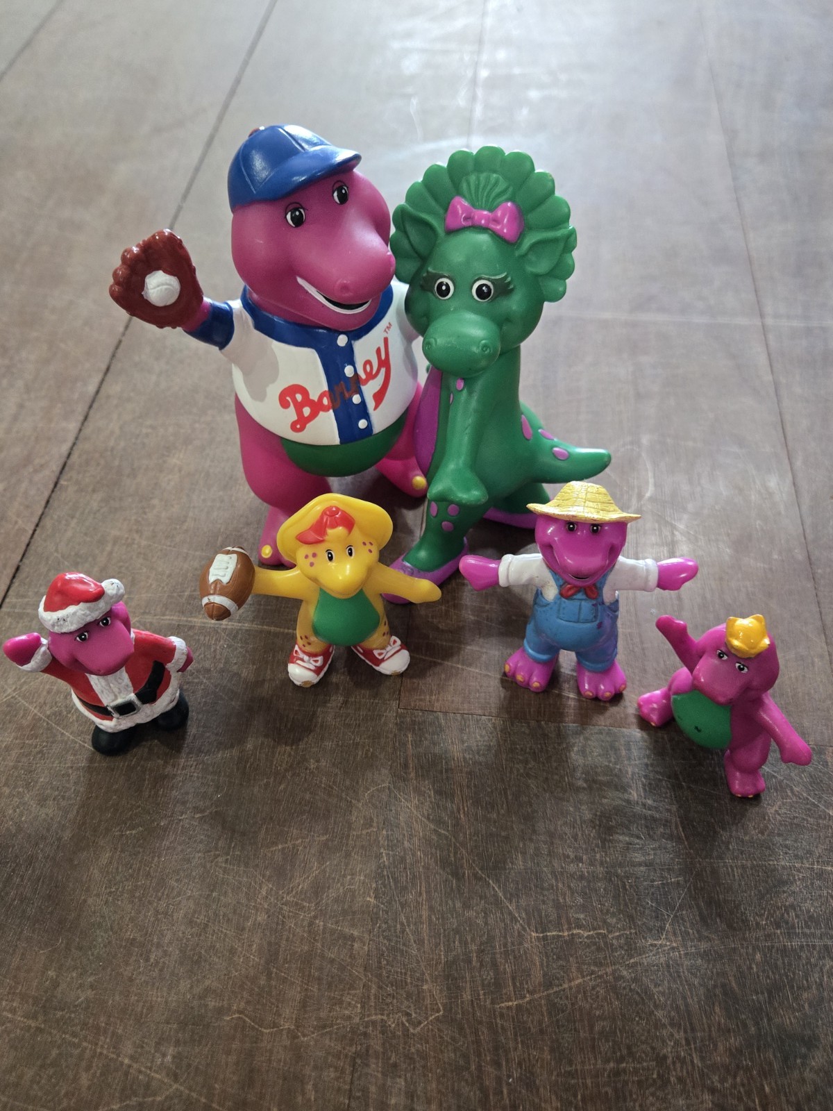 Vintage Barney Friends Figurine Lot 6 Lyons Group Baby Bop BJ 90s Y2k