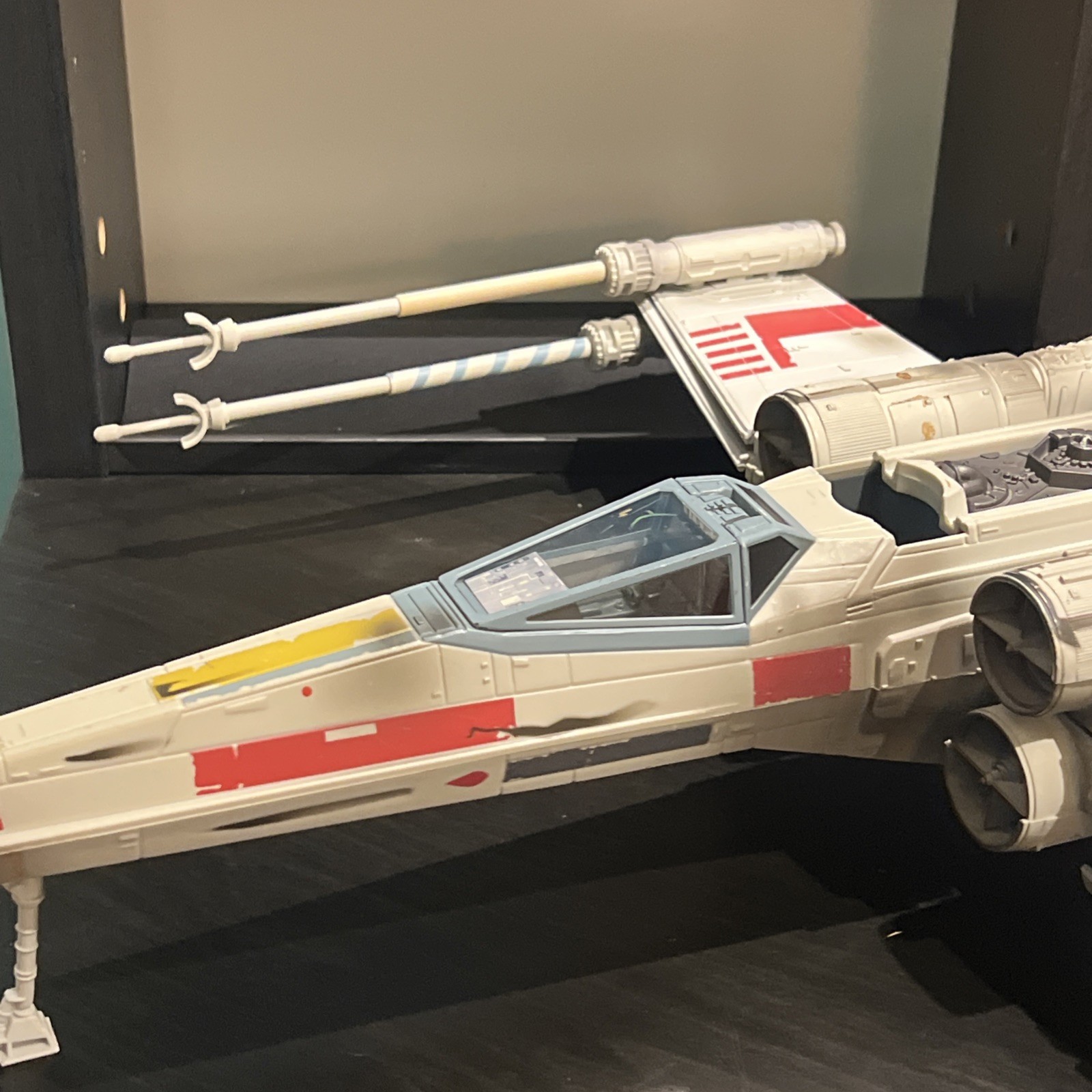Vintage Star Wars X-Wing Fighter 2002 Incomplete – Collectible Toy Ship Luke