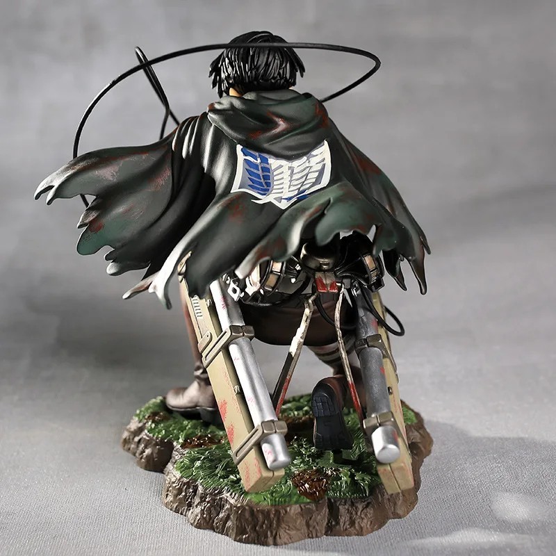 Anime Attack on Titan Levi Captain Battle Damage PVC Figure New No Box 18cm