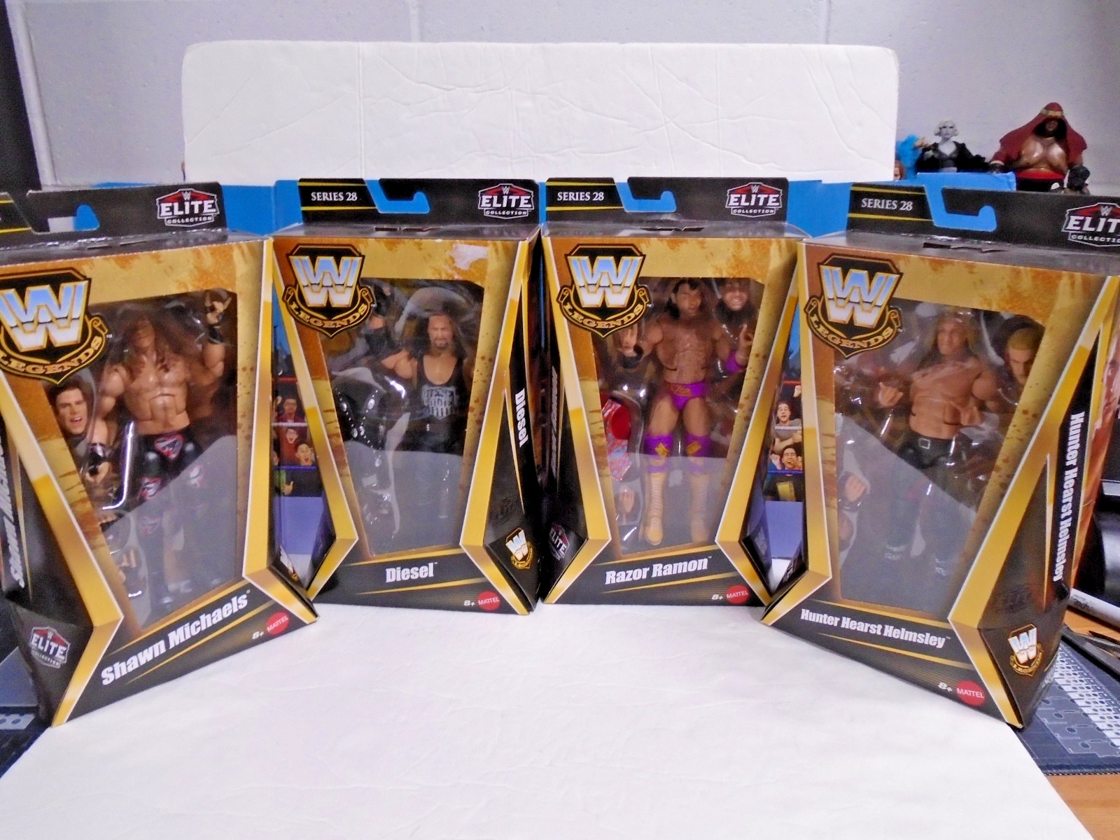 WWE Complete Set of 4 Shawn Razor Diesel Triple H Elite legends 28 figures Kliq