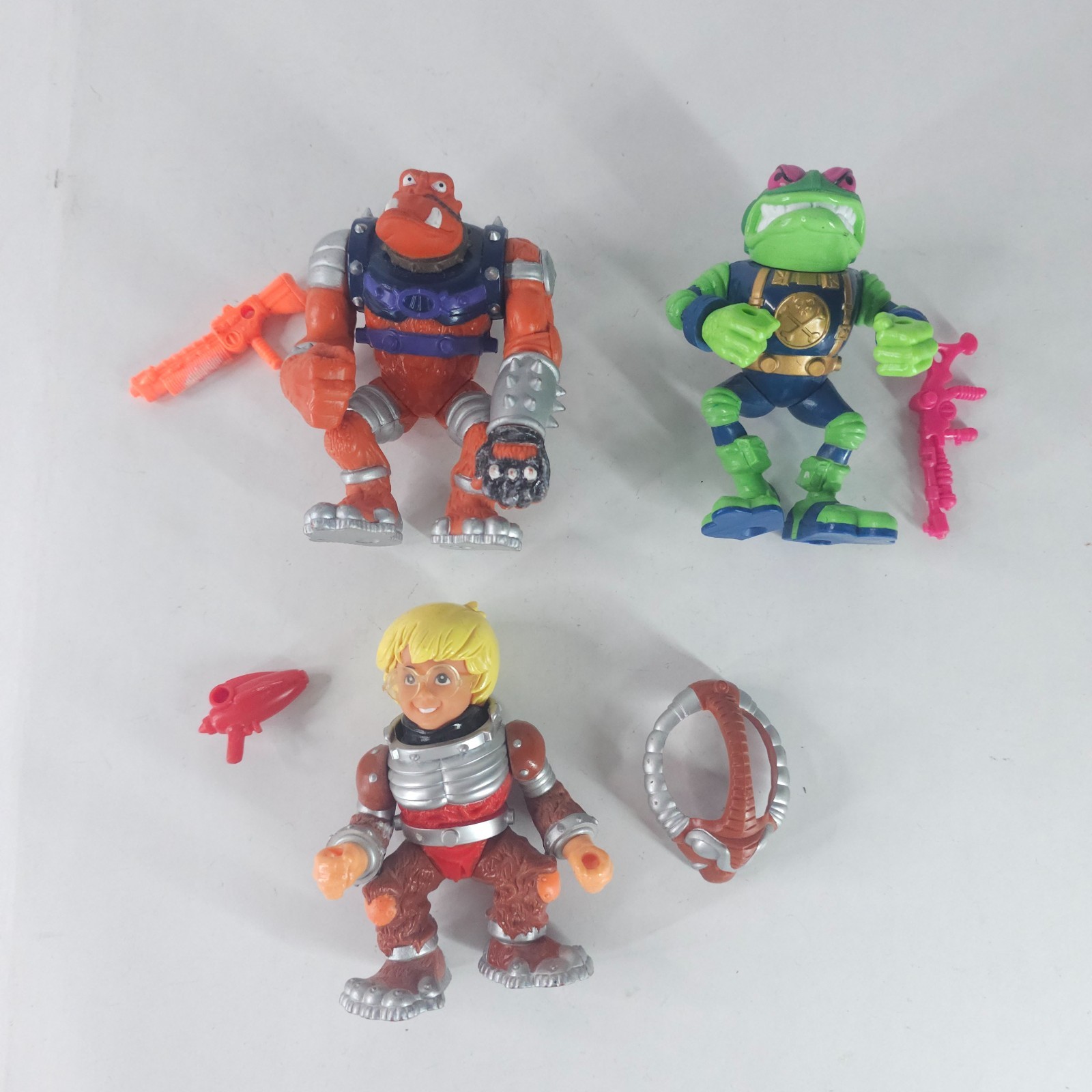 1990 Buck O Hara Action Figure Lot Toadborg Willy DuWitt Bruiser With Accessory