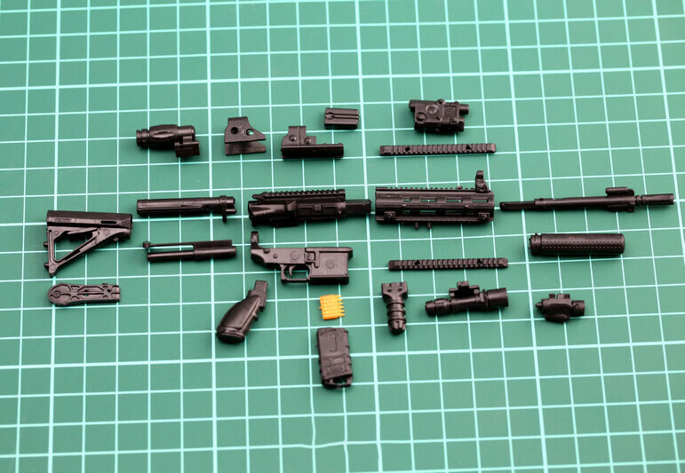 1:6 Scale Model Assembly Assault rifle Gun 4D Black HK416 For 12&Prime; Figure US#