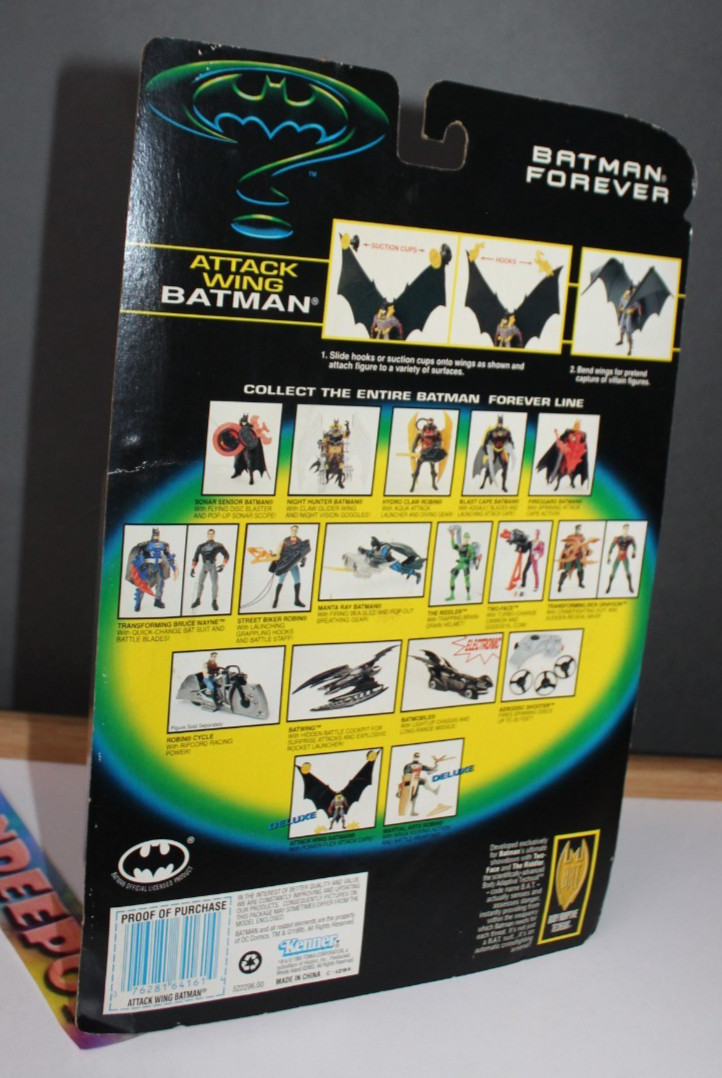 Batman Forever Deluxe Attack Wing With Power Flex Attack Cape Kenner 1995 Toy