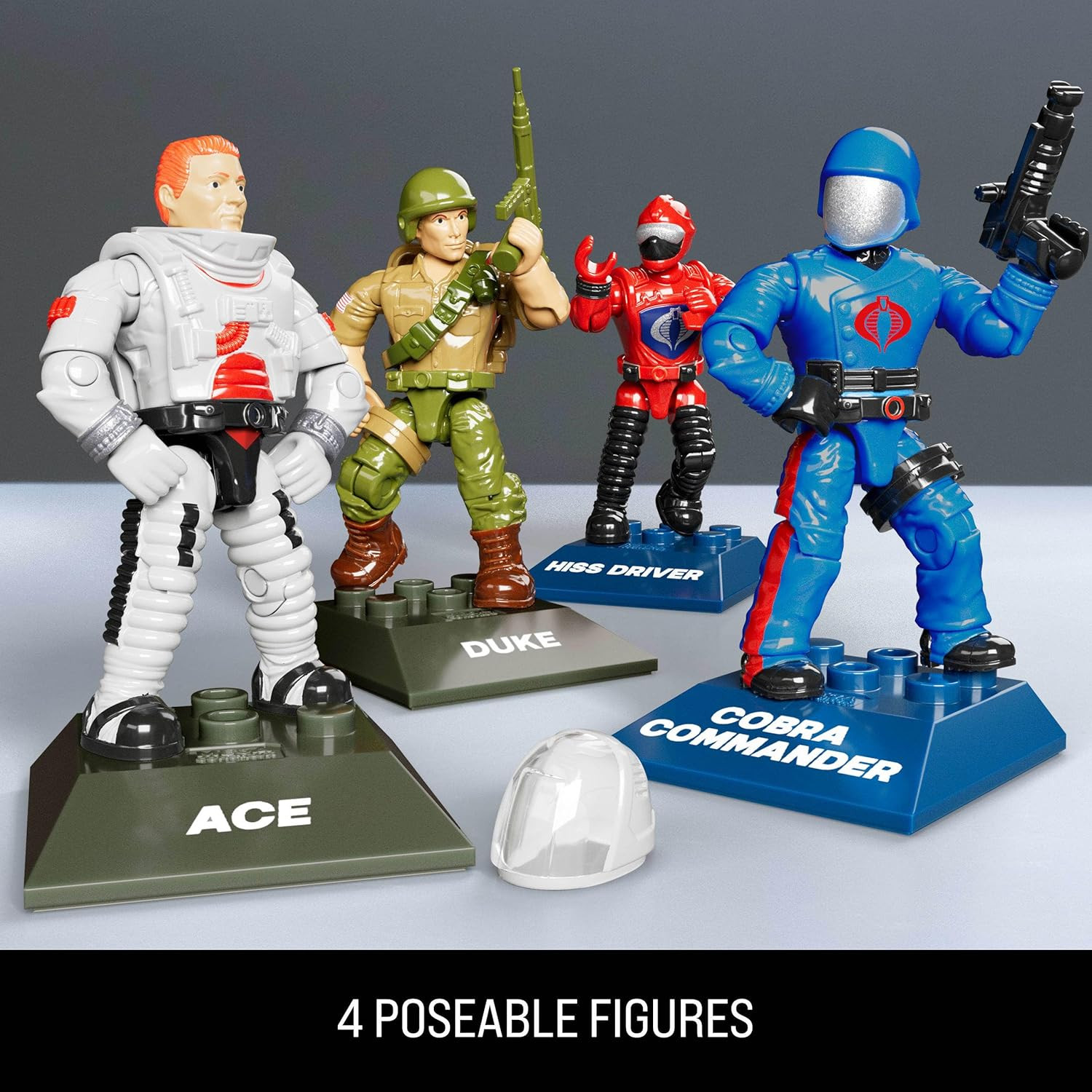 ​MEGA G.I. Joe Action Figures Building Toys, Skystriker XP-14F Vs. Cobra H.I.S.S